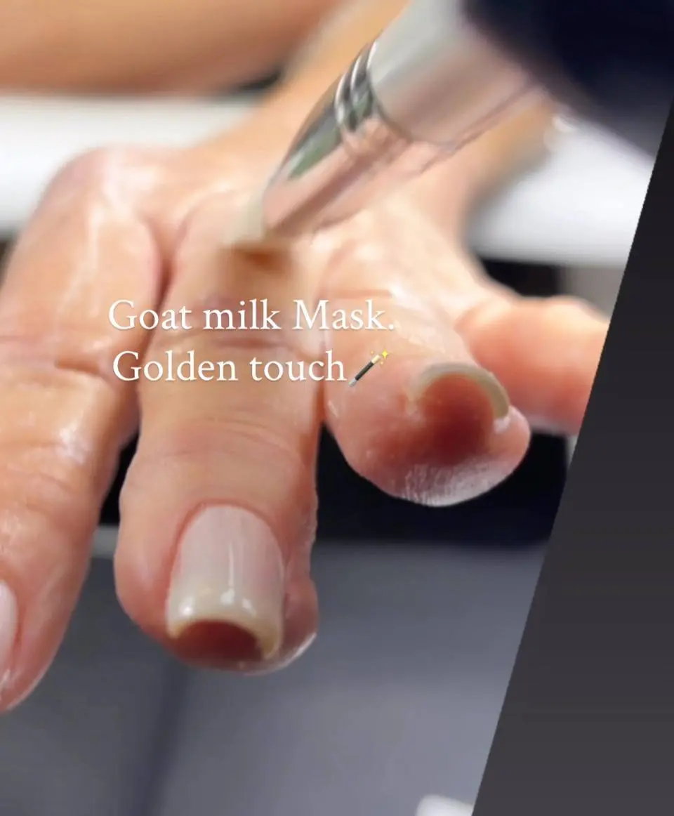 Goat milk mask hand treatment at NailLou Salon