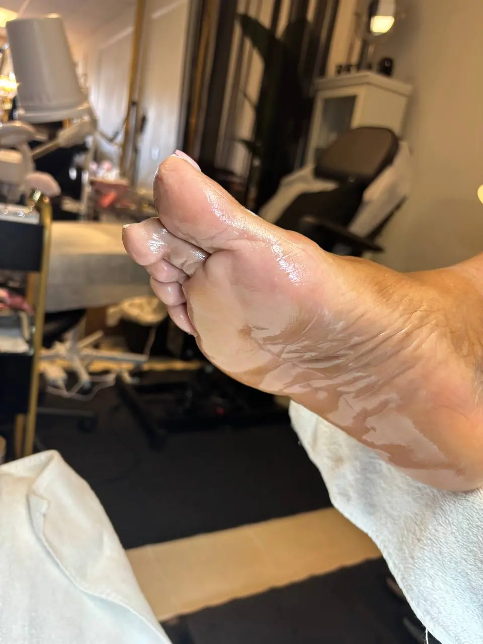 Foot care treatment at NailLou Salon Spring Hill