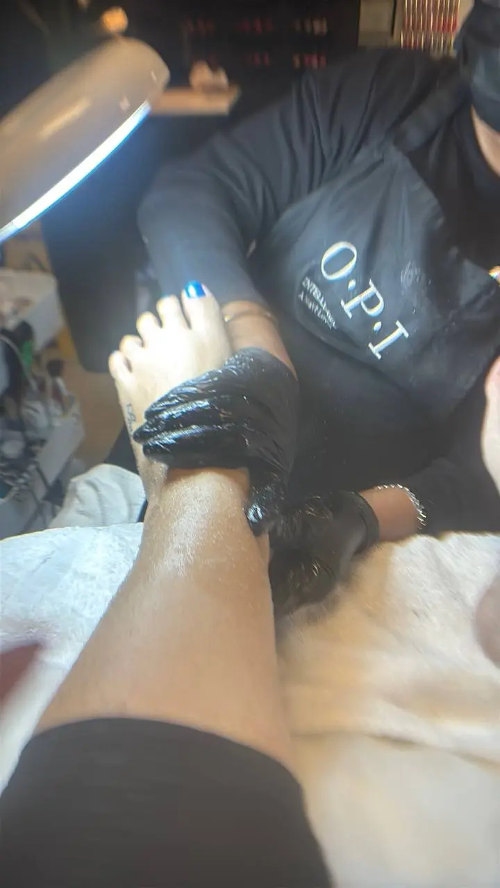 Professional pedicure service at NailLou Salon Spring Hill