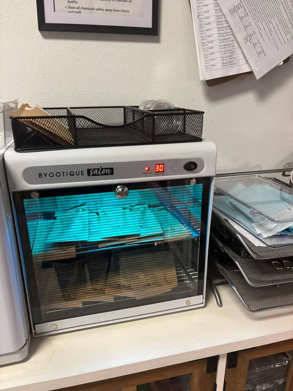 UV sterilizer for tool hygiene at NailLou Salon